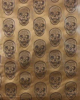 Imitation leather skull printed Gold - Tissushop