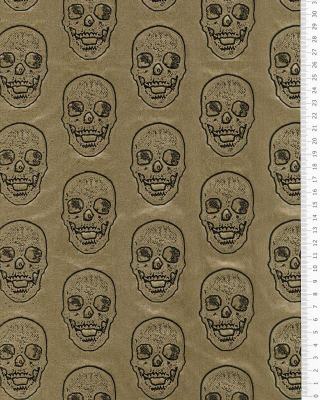 Imitation leather skull printed Gold - Tissushop