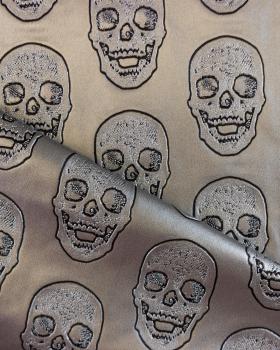 Imitation leather skull printed Silver - Tissushop