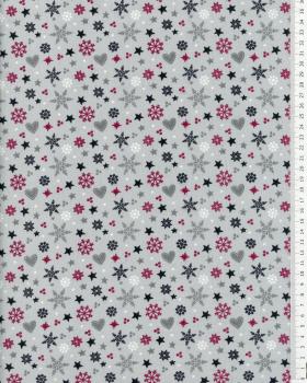 Alsatian Christmas cotton poplin Bordeaux - Tissushop