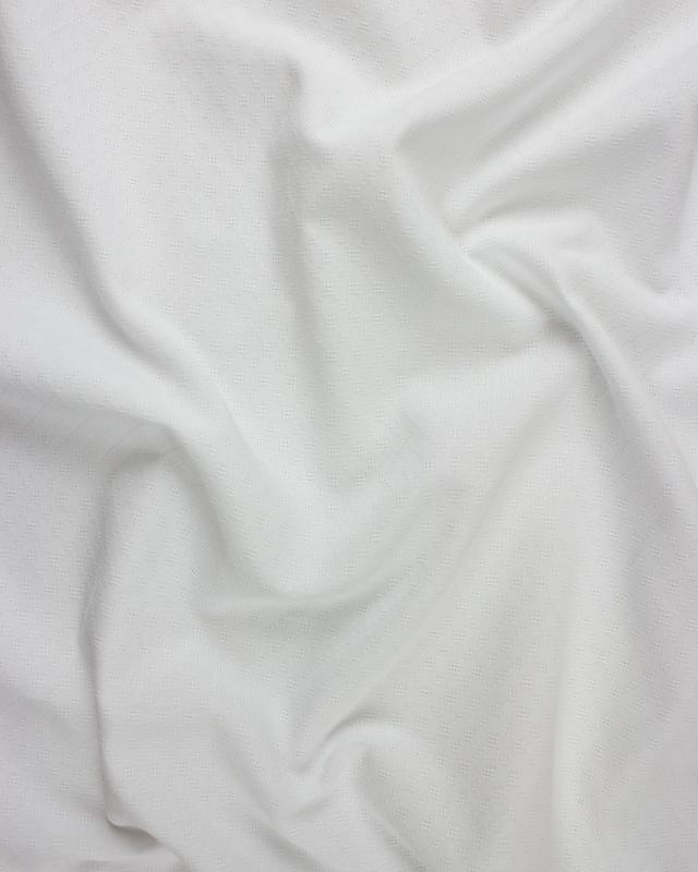 Popeline de coton ajourée Blanc - Tissushop