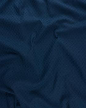 Openwork dyed cotton popelin Navy Blue - Tissushop