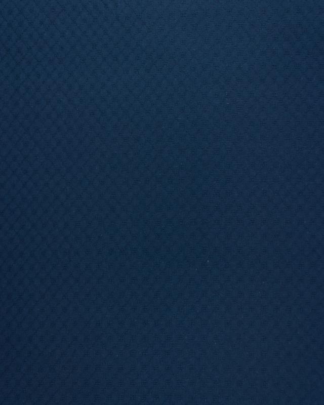 Openwork dyed cotton popelin Navy Blue - Tissushop