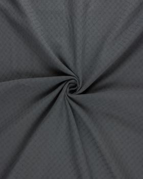 Openwork dyed cotton popelin Dark Grey - Tissushop