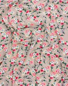 Flowery jersey Beige - Tissushop