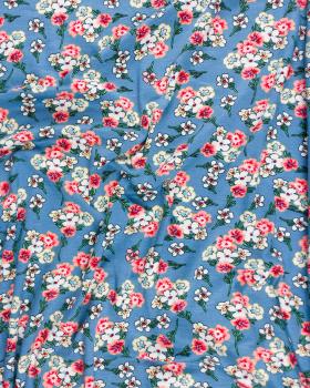 Flowery jersey Blue - Tissushop