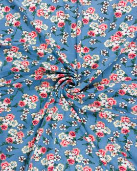 Flowery jersey Blue - Tissushop