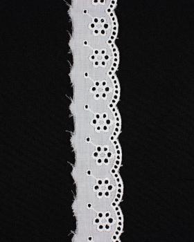 English embroidery lace 35mm White - Tissushop