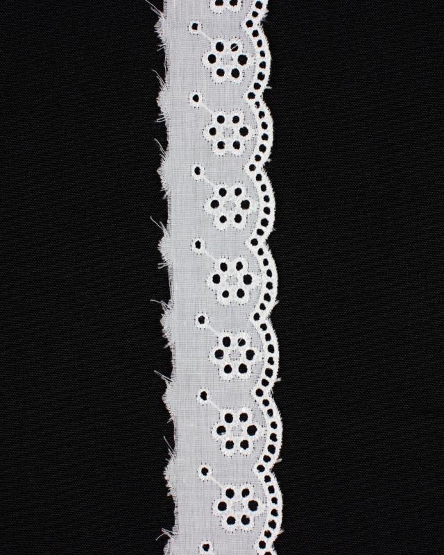 Galon broderie anglaise 35mm Blanc - Tissushop