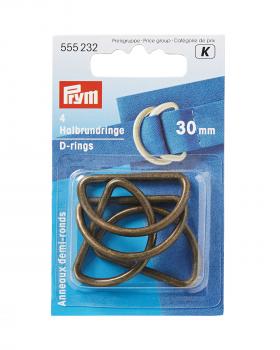 Anneaux demi-ronds 30 mm Prym (x4) Or vieilli - Tissushop