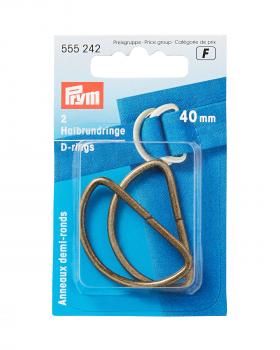 D-rings 40 mm Prym (x2) Old Gold - Tissushop