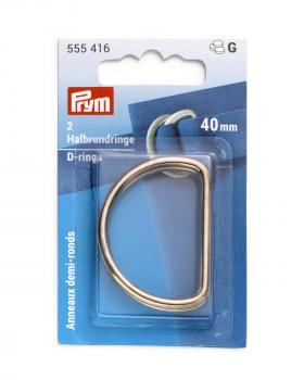 D-rings 40 mm Prym (x2) Gold - Tissushop