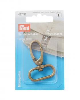 Snap hook 25 x 45 mm Prym (x1) Old Gold - Tissushop