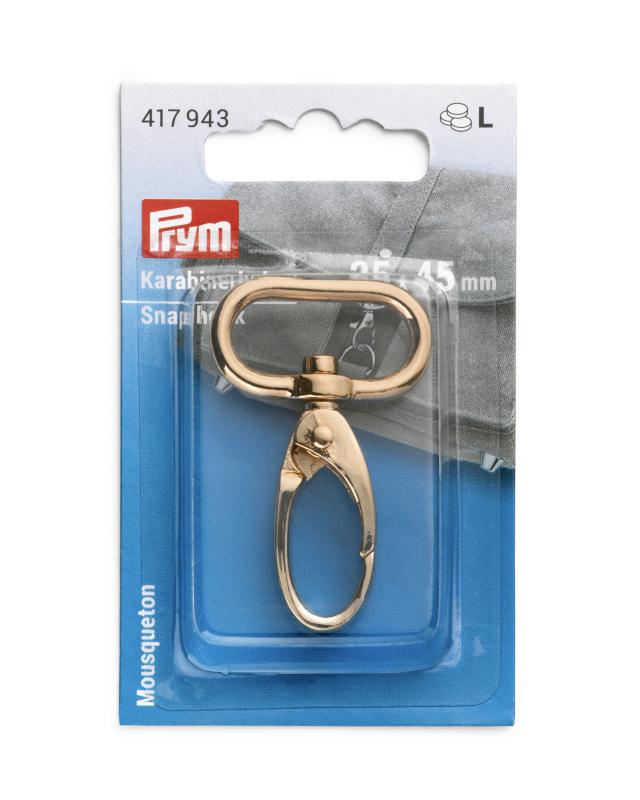 Snap hook 25 x 45 mm Prym (x1) Gold - Tissushop