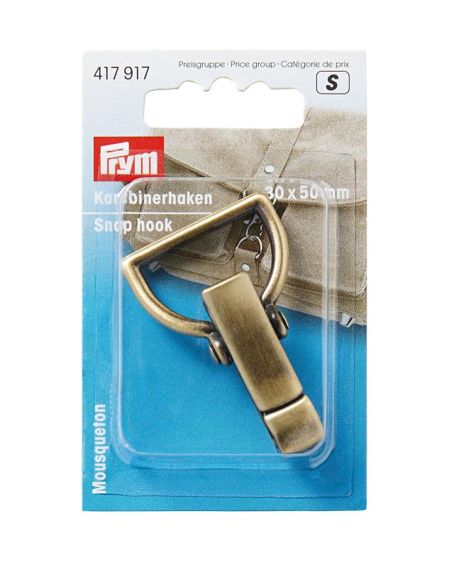 Snap hook 30 x 50 mm Prym (x1) Old Gold - Tissushop