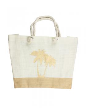 Miami Jute Beach Bag Off White - Tissushop