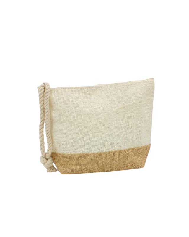 Pochette en jute Miami Blanc Cassé - Tissushop