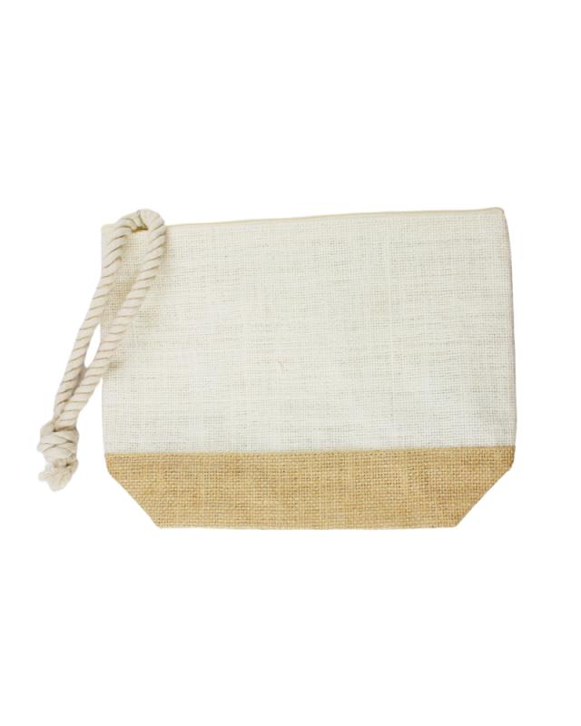 Pochette en jute Miami Blanc Cassé - Tissushop