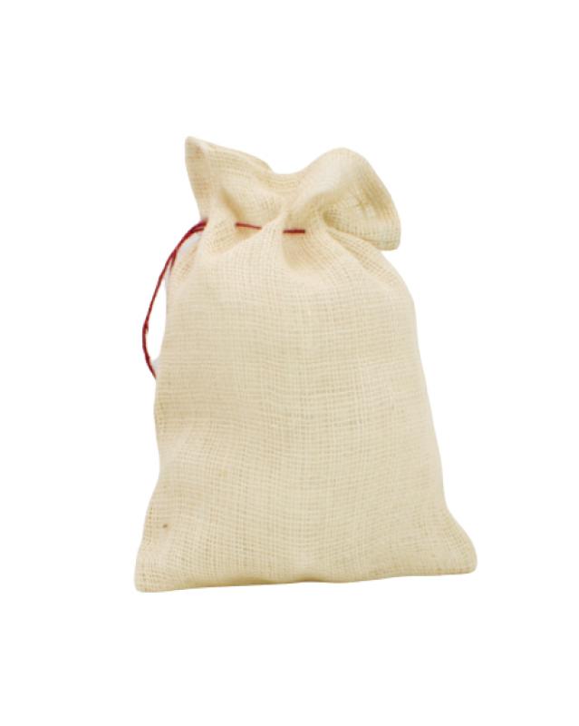 Sac cadeau en jute noël Blanc - Tissushop