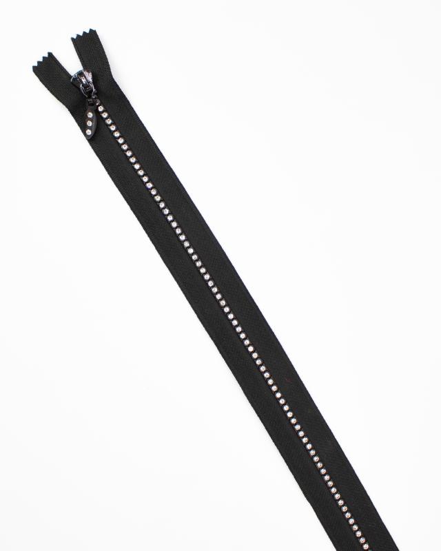 Zip separable rhinestone Prym Z83 35cm Black - Tissushop
