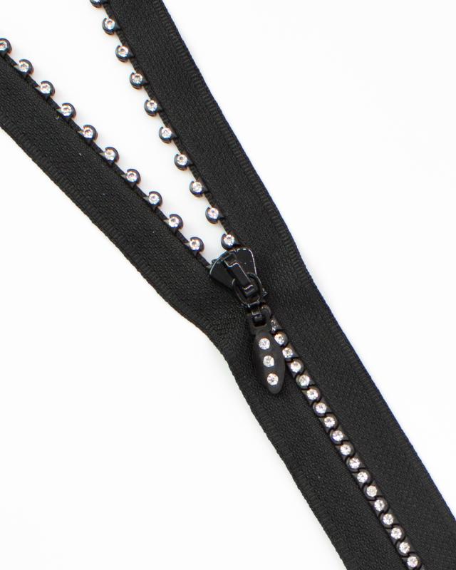 Zip separable rhinestone Prym Z83 35cm Black - Tissushop