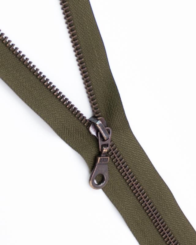 Separable metal zip Prym Z19 55cm Khaki - Tissushop