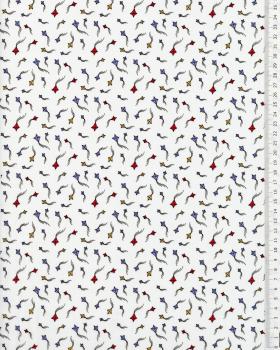 Popeline de coton cerfs-volants Blanc - Tissushop