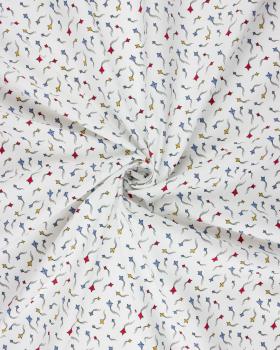 Popeline de coton cerfs-volants Blanc - Tissushop