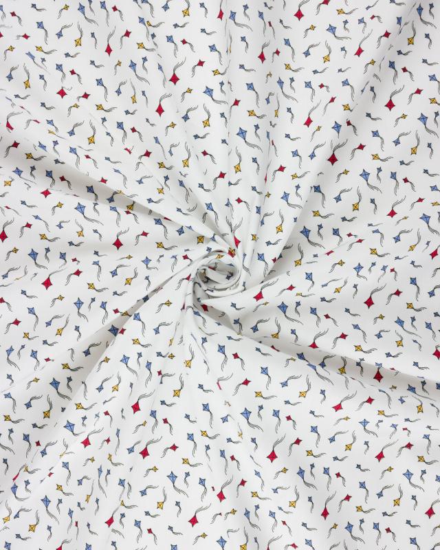 Cotton poplin kites White - Tissushop