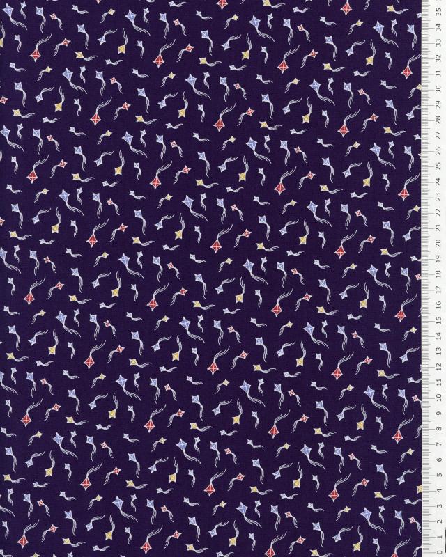 Cotton poplin kites Navy Blue - Tissushop