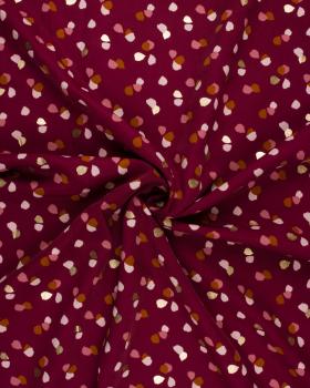 Satin matt confetti on background Bordeaux - Tissushop