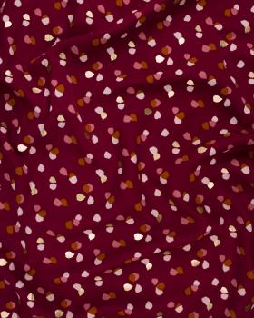 Satin matt confetti on background Bordeaux - Tissushop