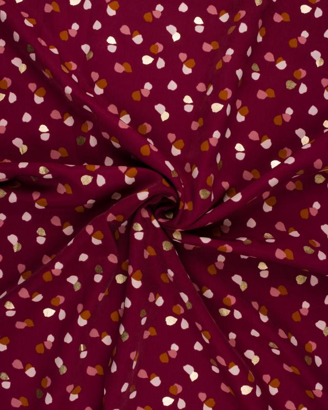 Satin matt confetti on background Bordeaux - Tissushop