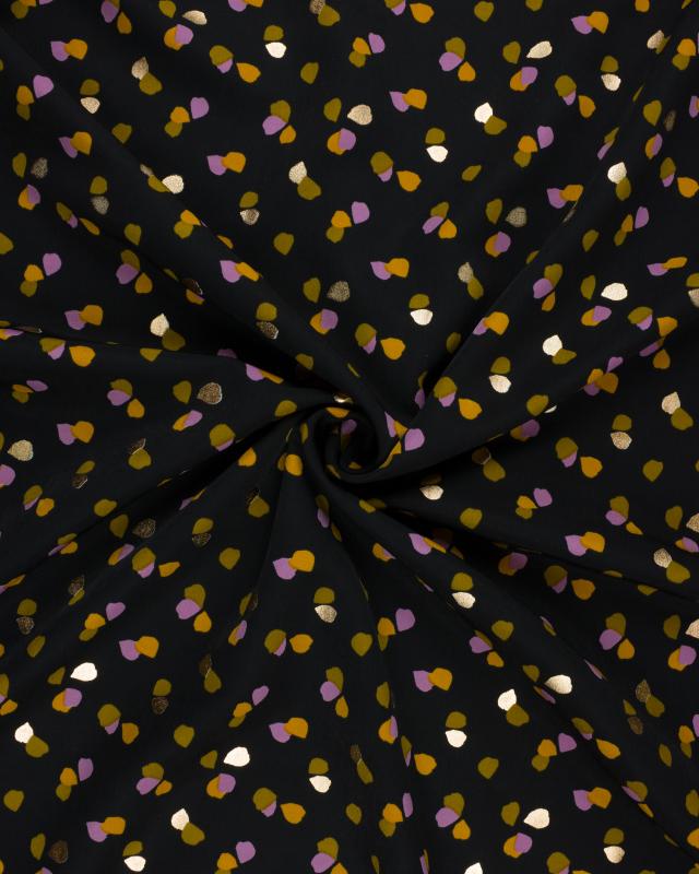 Satin matt confetti on background Black - Tissushop