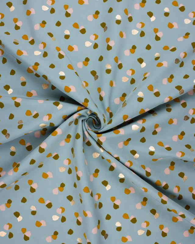 Satin mat confettis sur fond Bleu Ciel - Tissushop