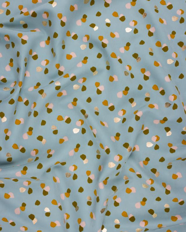 Satin matt confetti on background Light Blue - Tissushop