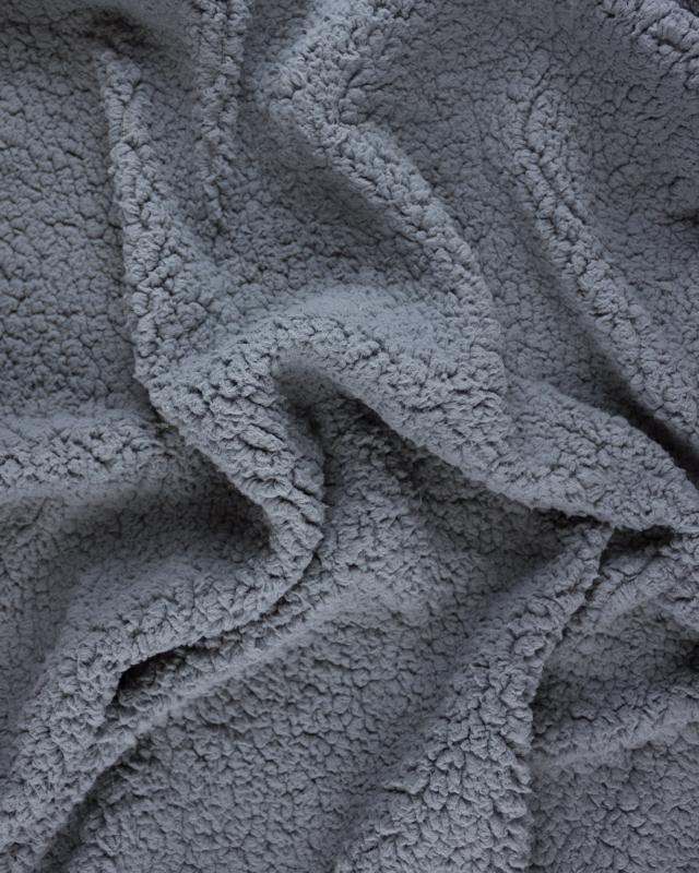 Fourrure Sherpa Gris Anthracite - Tissushop
