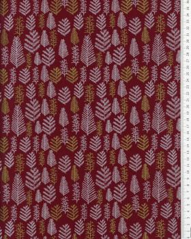 Popeline de coton sapin doré Bordeaux - Tissushop