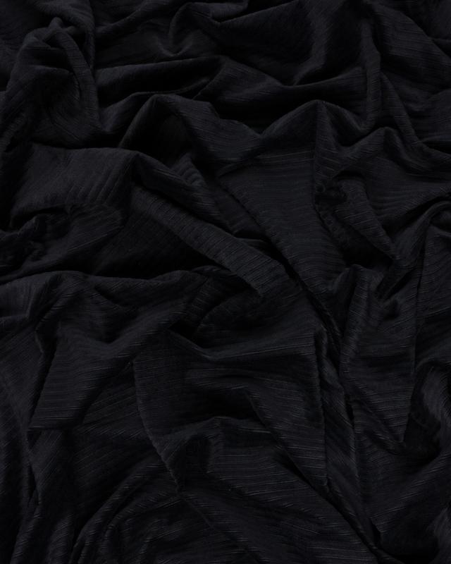 Velvet mesh, corduroy Black - Tissushop