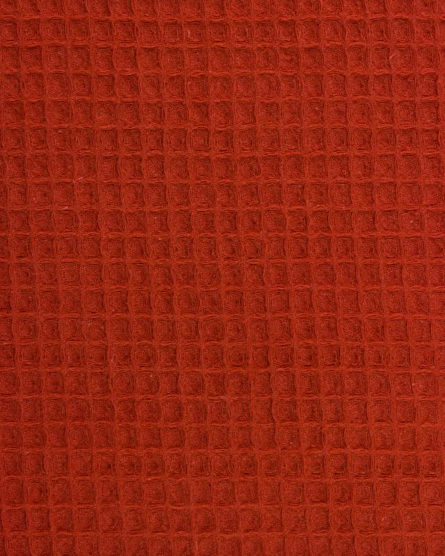 Tissu Nid d'abeille Rouille - Tissushop