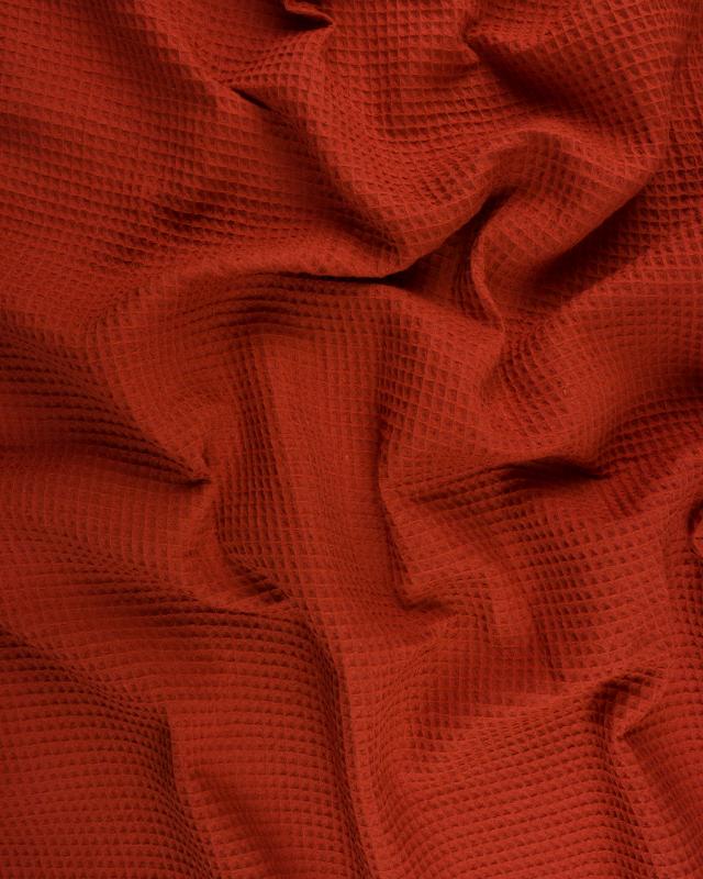 Tissu Nid d'abeille Rouille - Tissushop