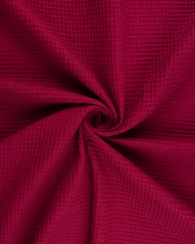 Waffle fabric Bordeaux - Tissushop