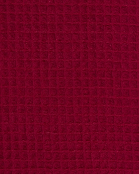 Tissu Nid d'abeille Bordeaux - Tissushop