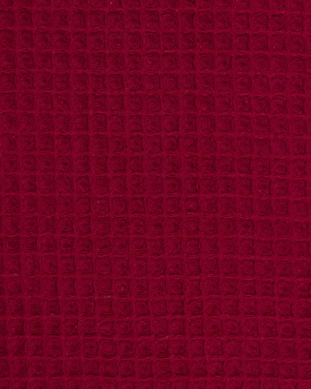 Waffle fabric Bordeaux - Tissushop