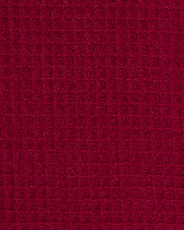 Waffle fabric Bordeaux - Tissushop