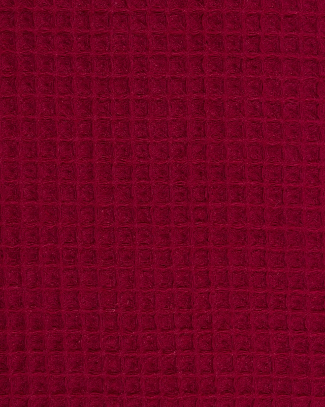 Tissu Nid d'abeille Bordeaux - Tissushop