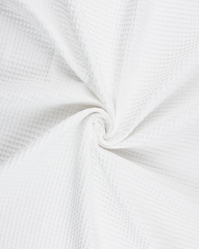 Tissu Nid d'abeille Blanc - Tissushop