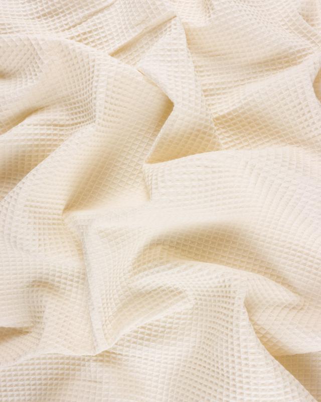 Waffle fabric Ivory - Tissushop