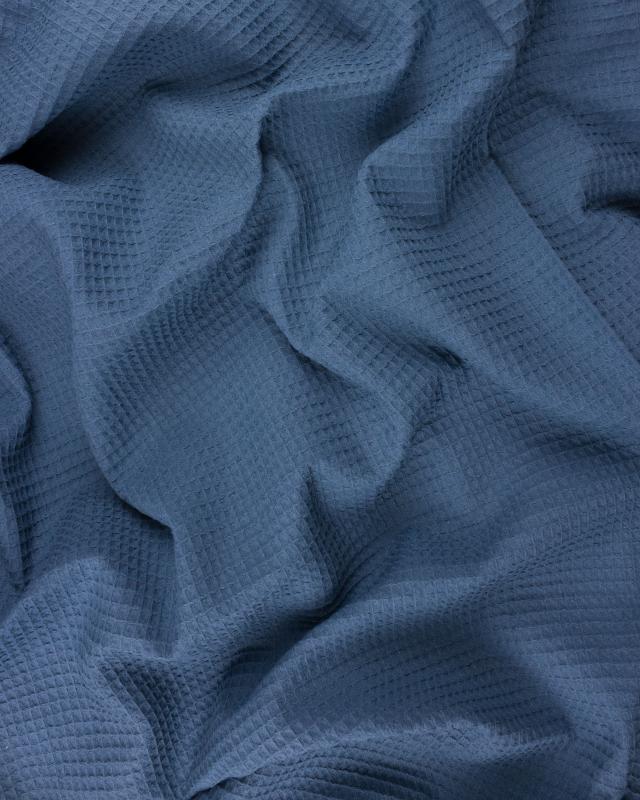 Tissu Nid d'abeille Bleu Jeans - Tissushop