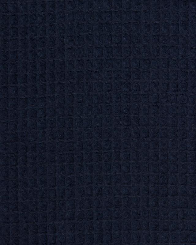 Waffle fabric Navy Blue - Tissushop